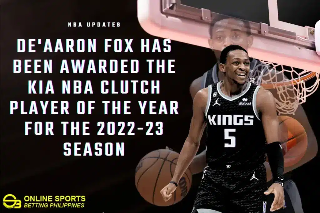 De'Aaron Fox telah dianugerahi Kia NBA Clutch Player of the Year untuk Musim 2022-23