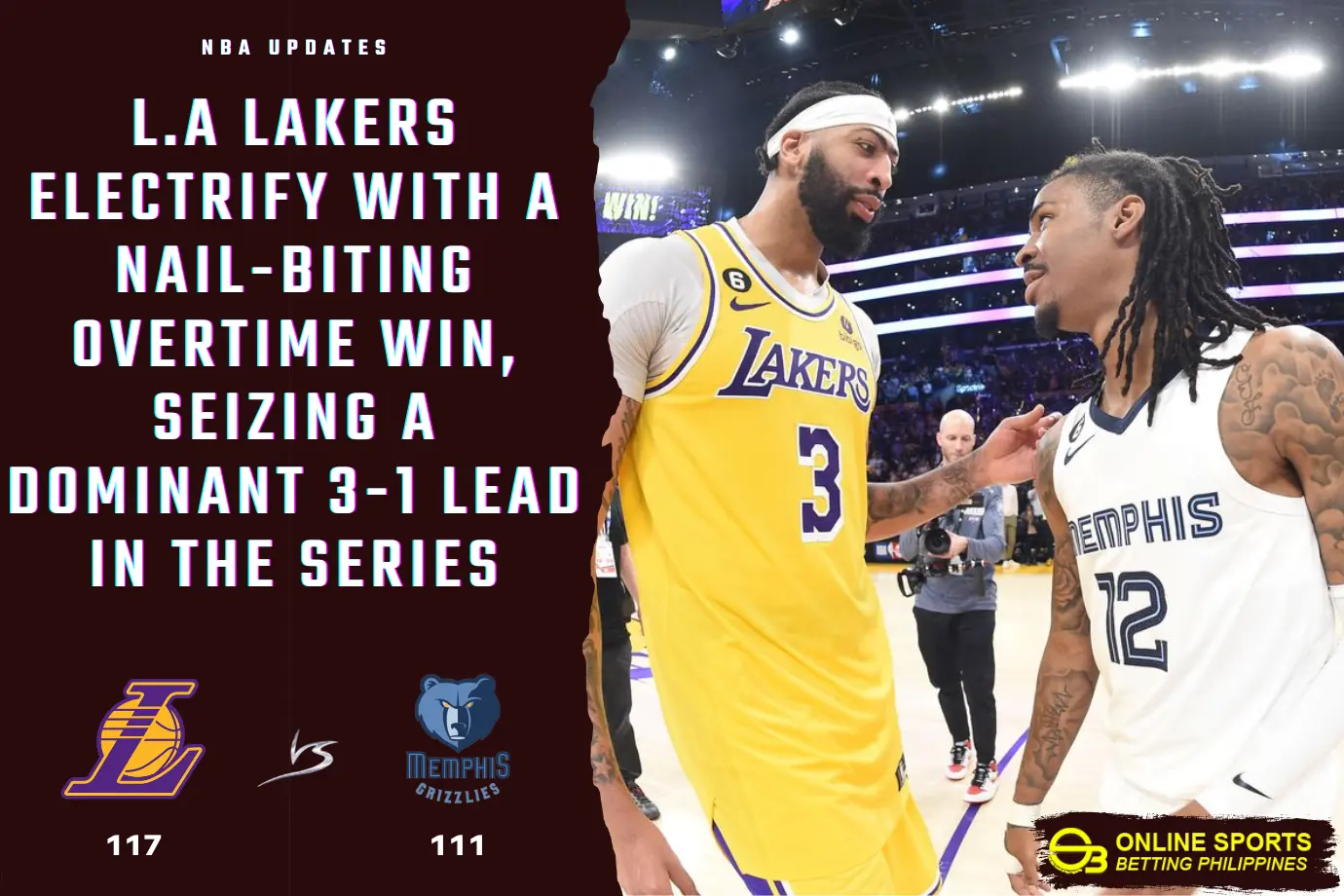 Los Angeles Lakers Electrify With a Nail-Biting Overtime Win, Seizing a Dominant 3-1 Lead in the Series